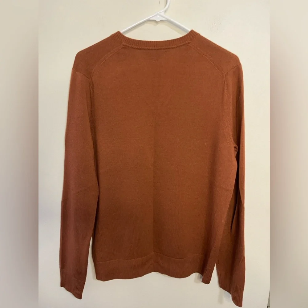 Banana Republic Men’s 100 % Extra Merino Wool V- Neck Sweater Pullover Size M